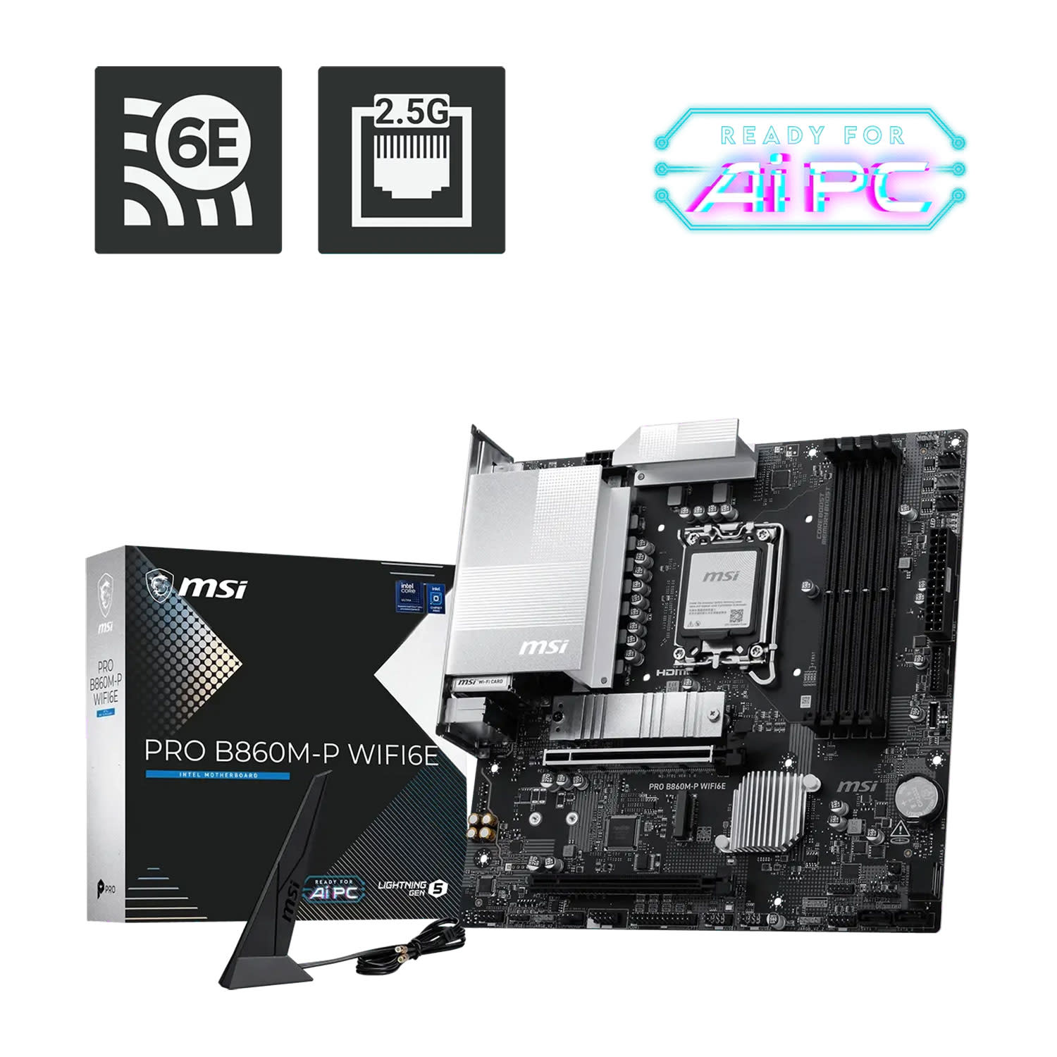 Κάνε κλικ για να δεις την εικόνα 1 του MSI Motherboard PRO B860M-P WIFI6E(B860/1851/DDR5)