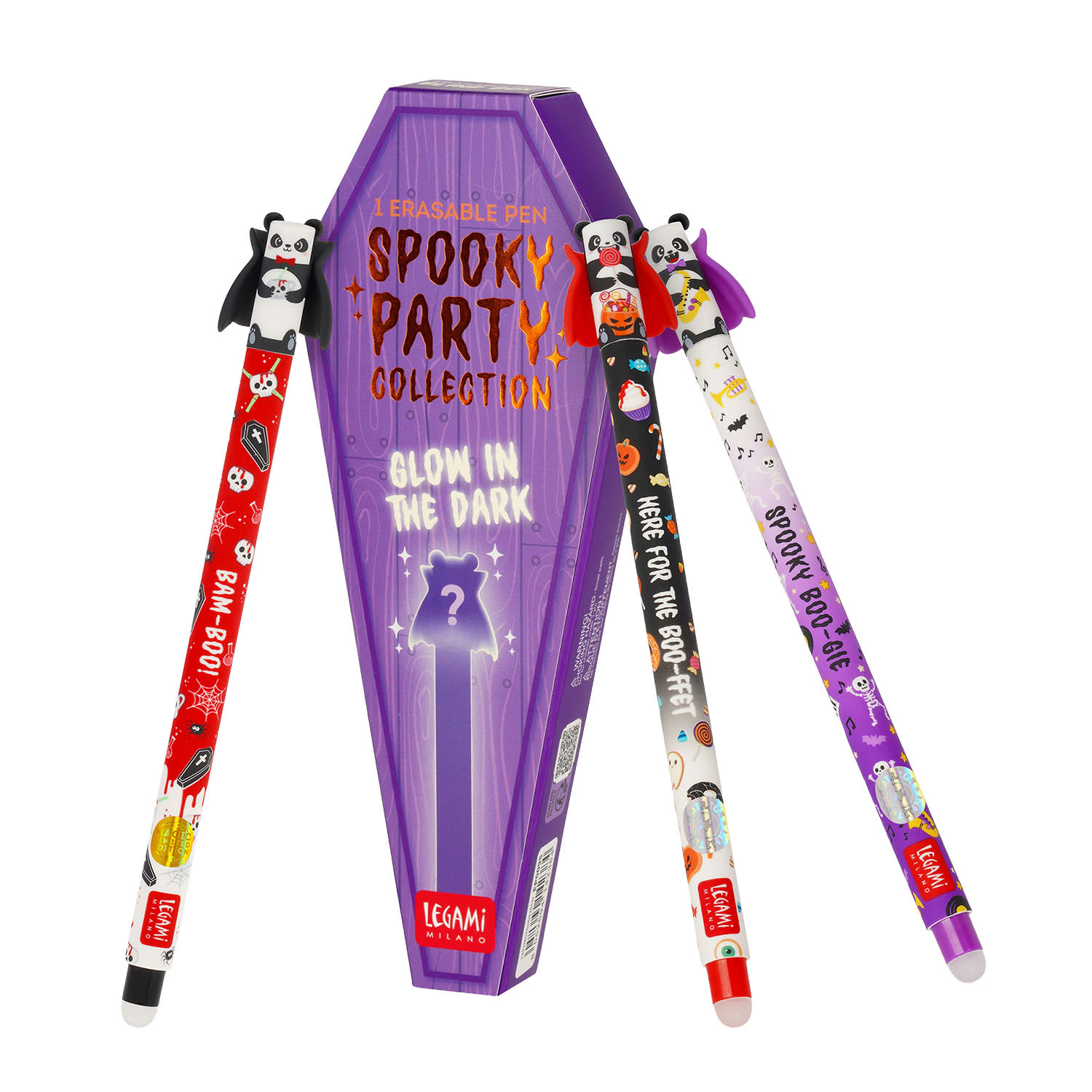 Legami Σετ Στυλό Gel Erasable Trick Or Treat Πάχος Μύτης 0.7mm 1τεμ.