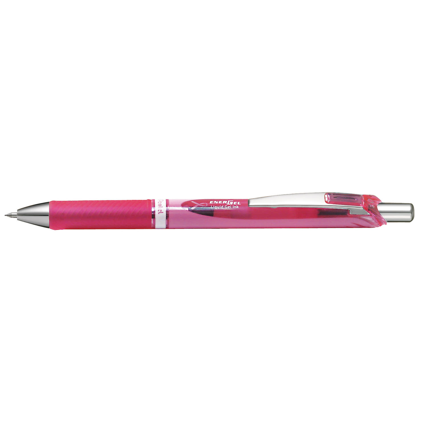 Κάνε κλικ για να δεις την εικόνα 1 του Pentel Στυλό Gel Energel X Με Λάστιχο & Κλιπ & Πάχος Μύτης 0.7mm Ροζ