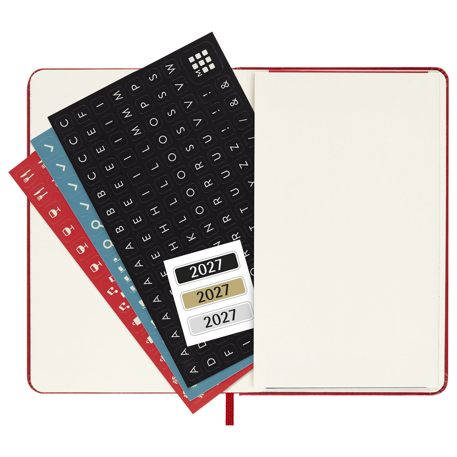 Κάνε κλικ για να δεις την εικόνα 4 του Moleskine 2027 Hμερολόγιο Ημερήσιο Pocket Scarlet Red Σκληρό Εξώφυλλο