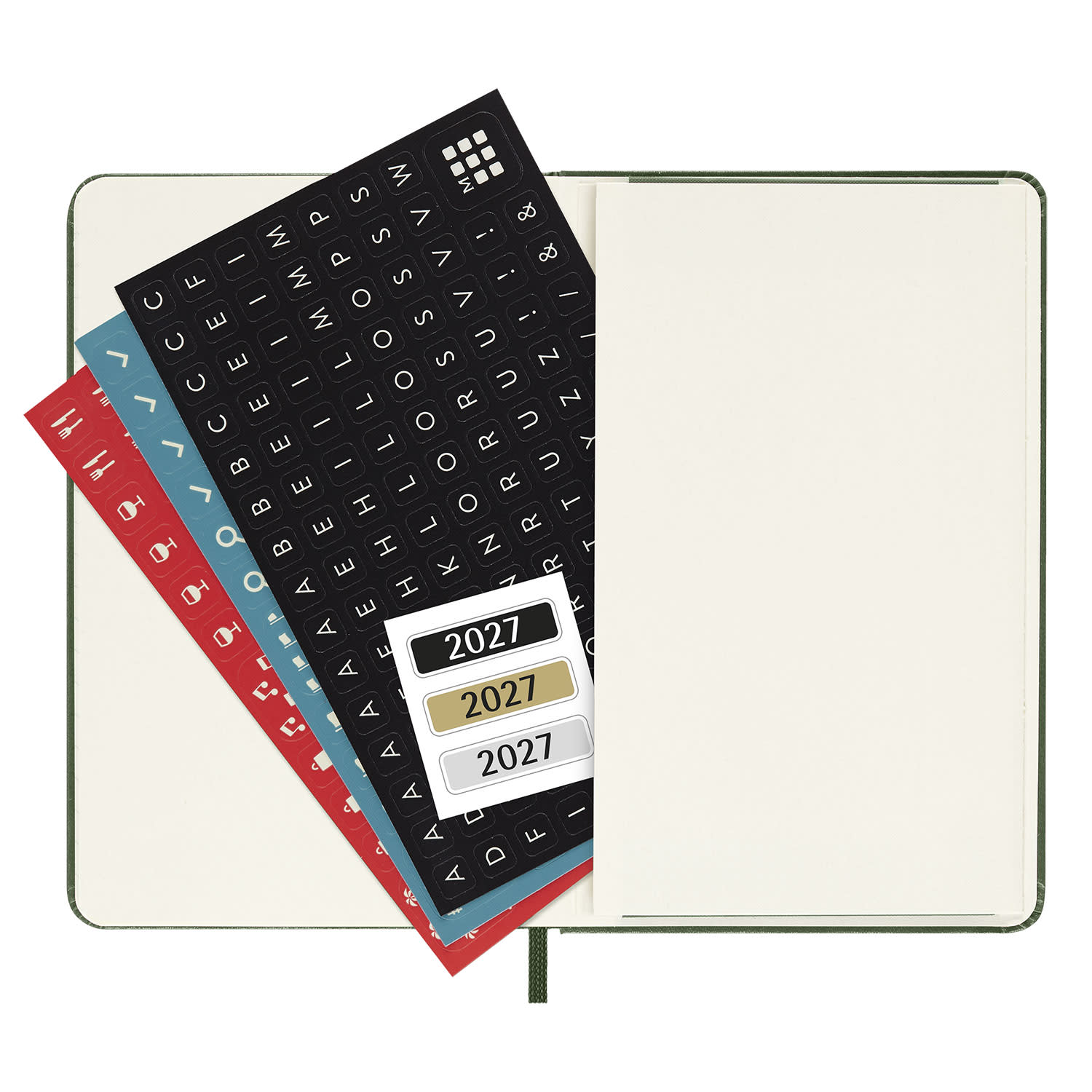 Κάνε κλικ για να δεις την εικόνα 4 του Moleskine 2027 Ημερολόγιο Εβδομαδιαίο Pocket Myrtle Green Σκληρό Εξώφυλλο