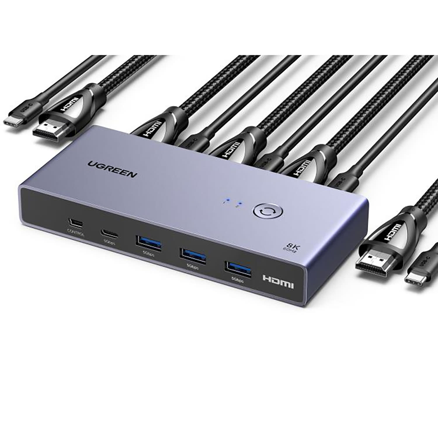 Κάνε κλικ για να δεις την εικόνα 1 του Ugreen KVM & Data Switch 2 Θέσεων 25961 (USB+HDMI)