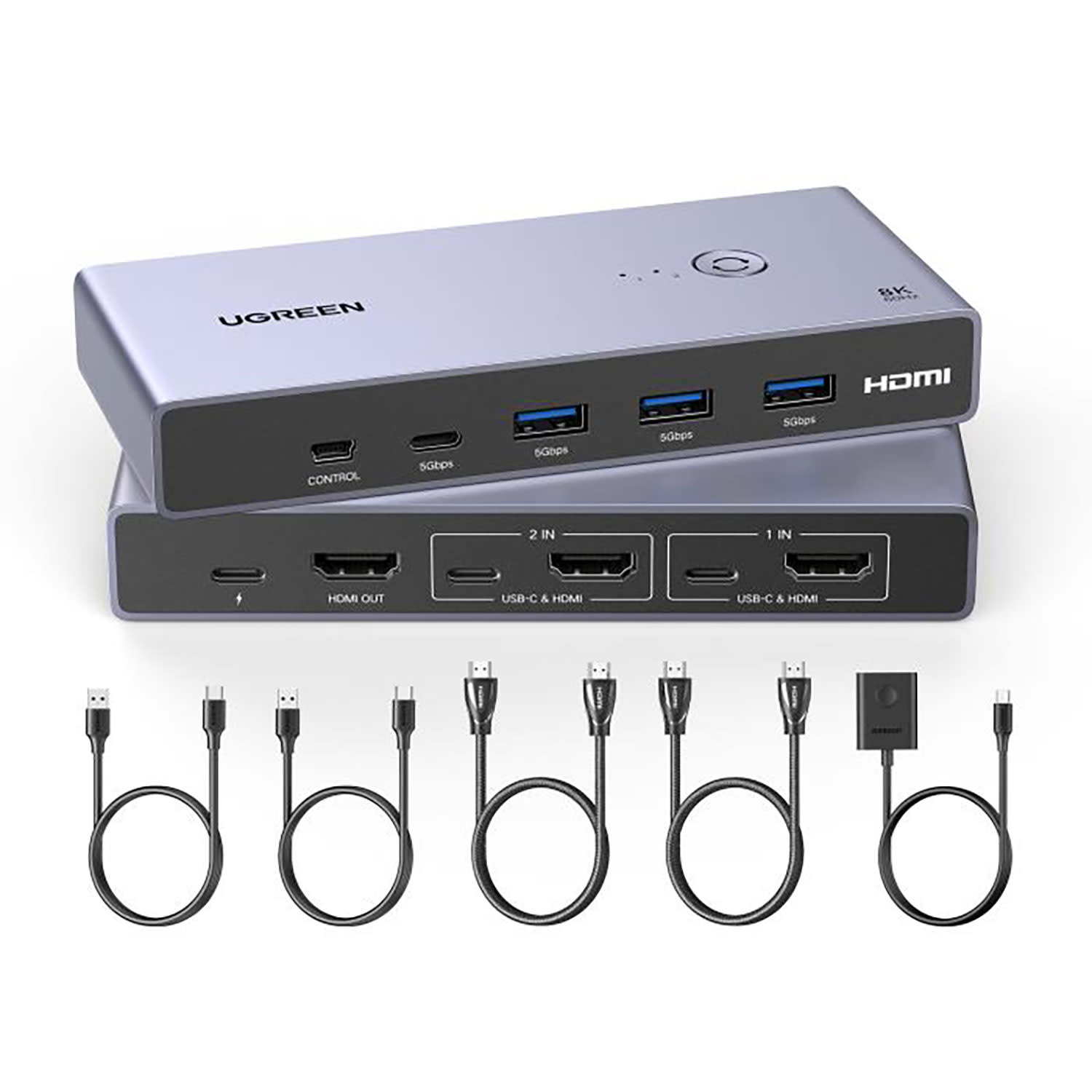 Κάνε κλικ για να δεις την εικόνα 2 του Ugreen KVM & Data Switch 2 Θέσεων 25961 (USB+HDMI)
