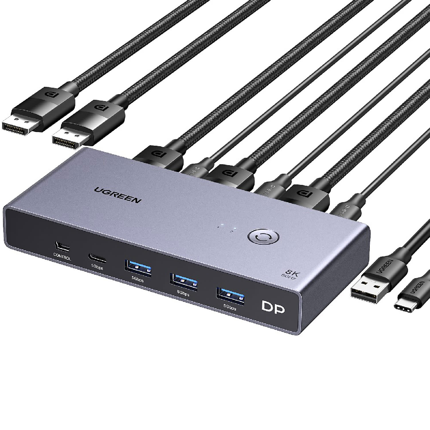 Κάνε κλικ για να δεις την εικόνα 2 του Ugreen KVM & Data Switch 2 Θέσεων 25962 (USB+Display Port)
