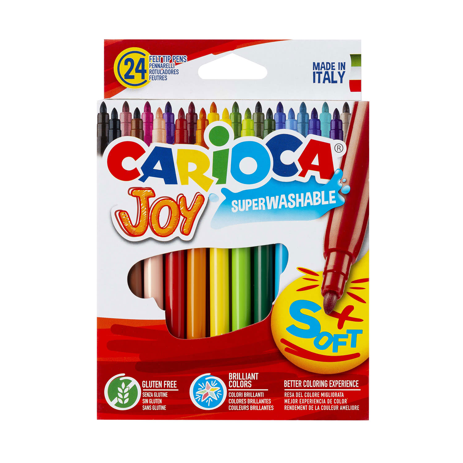 Εικόνα 1 του Carioca Μαρκαδόροι Ζωγραφικής Λεπτοί Joy Superwashable 24τεμ.