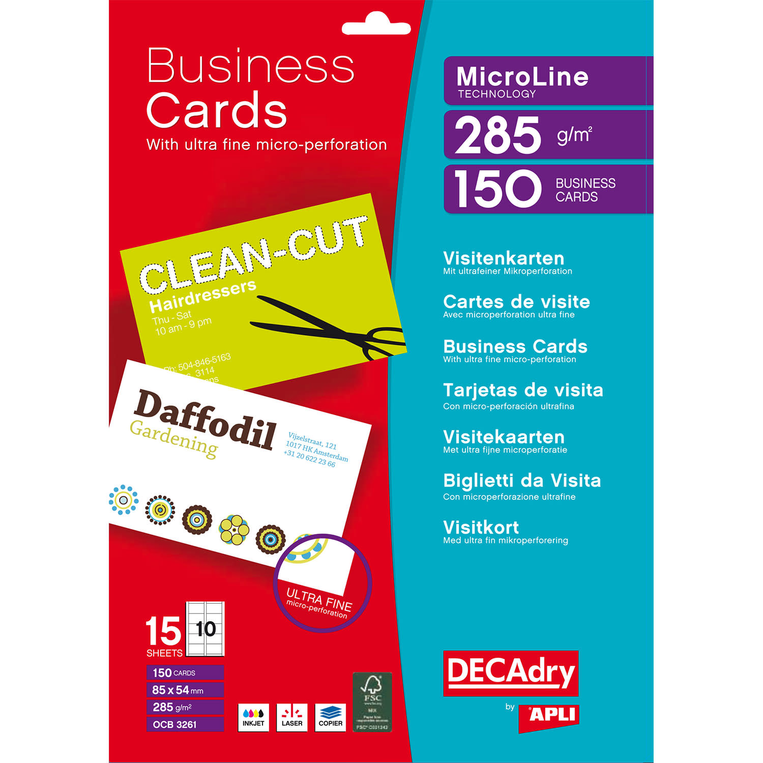 Εικόνα 1 του Decadry Επαγ. Κάρτες 285gsm 150τεμ.