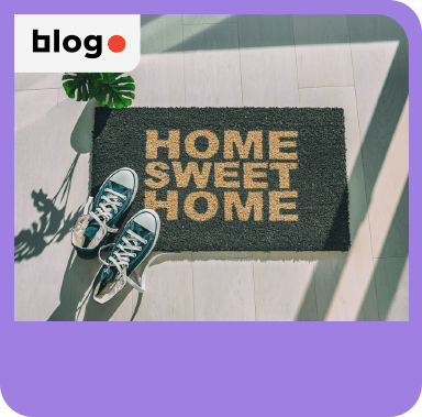 Πατάκι εισόδου με την επιγραφή Home Sweet Home
