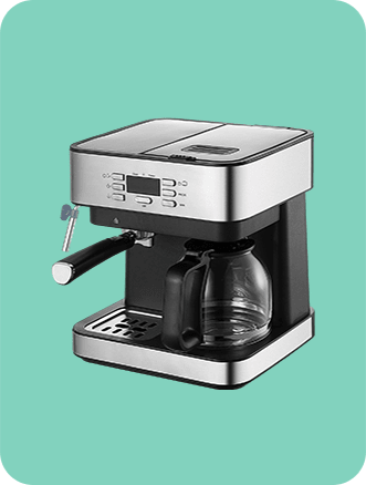 Καφετιέρα espresso και φίλτρου, με δοχείο νερού και γυάλινη κανάτα, για ποικιλία καφέδων