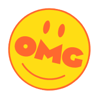 Emoji OMG με χαμόγελο, γραφικό που εκφράζει έκπληξη ή ενθουσιασμό.