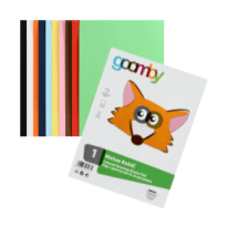 Μπλοκ Κολάζ Goomby με πολύχρωμα φύλλα σχεδίασης σε διάφορες αποχρώσεις, ιδανικό για χειροτεχνίες