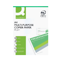 A4 Q-Connect Multi-Purpose Copier Paper 80g/m², 500 φύλλων, κατάλληλο για εκτυπωτές inkjet και laser