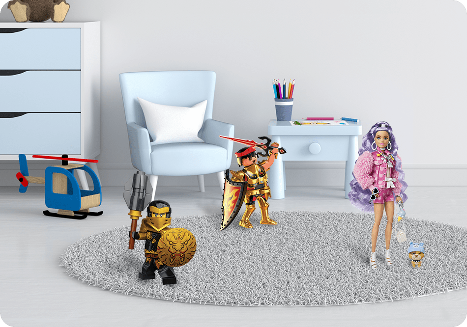 Lego, Playmobile & Barbie