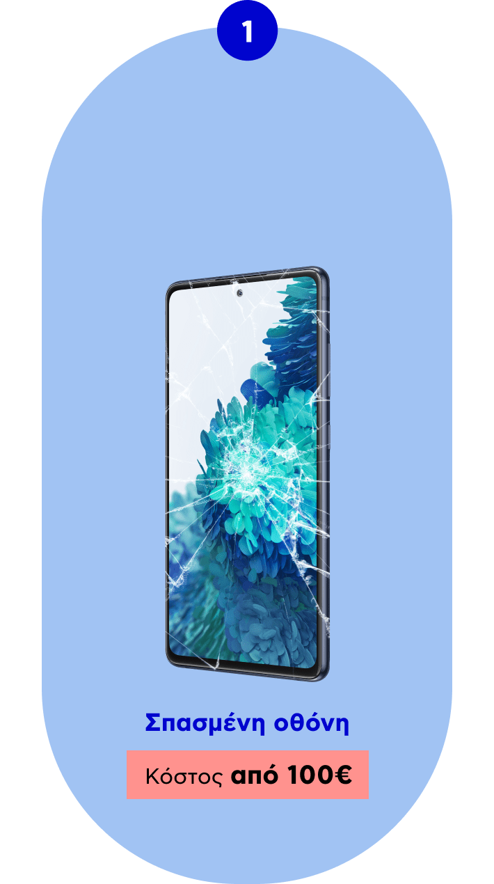 Σπασμένη οθόνη από 100€