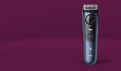 Ανδρική κουρευτική μηχανή Braun με ρύθμιση ακριβείας, ιδανικό δώρο περιποίησης για άντρες.