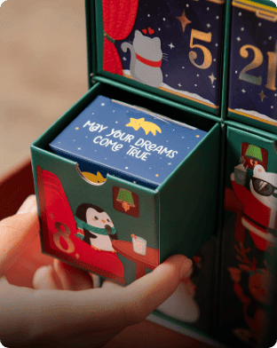 Χριστουγεννιάτικο Advent Calendar με πράσινο κουτί