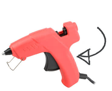 Πιστόλι θερμοκόλλησης Αντιολισθητική λαβή