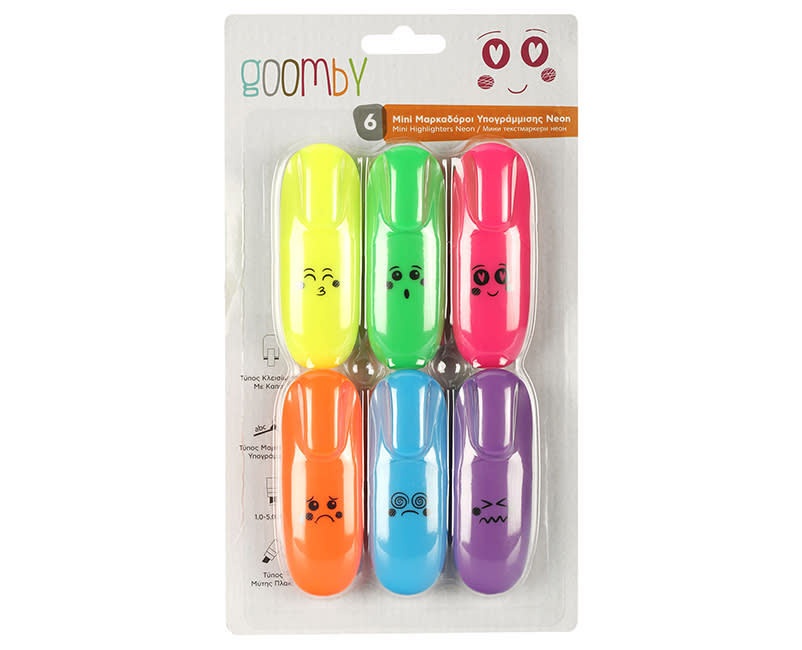 ΜΑΡΚΑΔΟΡΟΙ MINI ΥΠΟΓΡΑΜ. NEON 6Τ GOOMBY