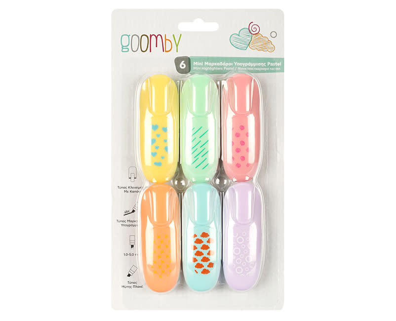 ΜΑΡΚΑΔΟΡΟΙ MINI ΥΠΟΓΡΑΜ. PASTEL 6P. GOOM