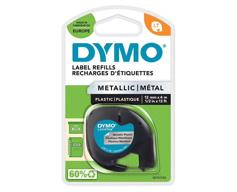 Dymo Κασέτα Ετικετογράφου Μεταλλική 12mmX4m Letratag