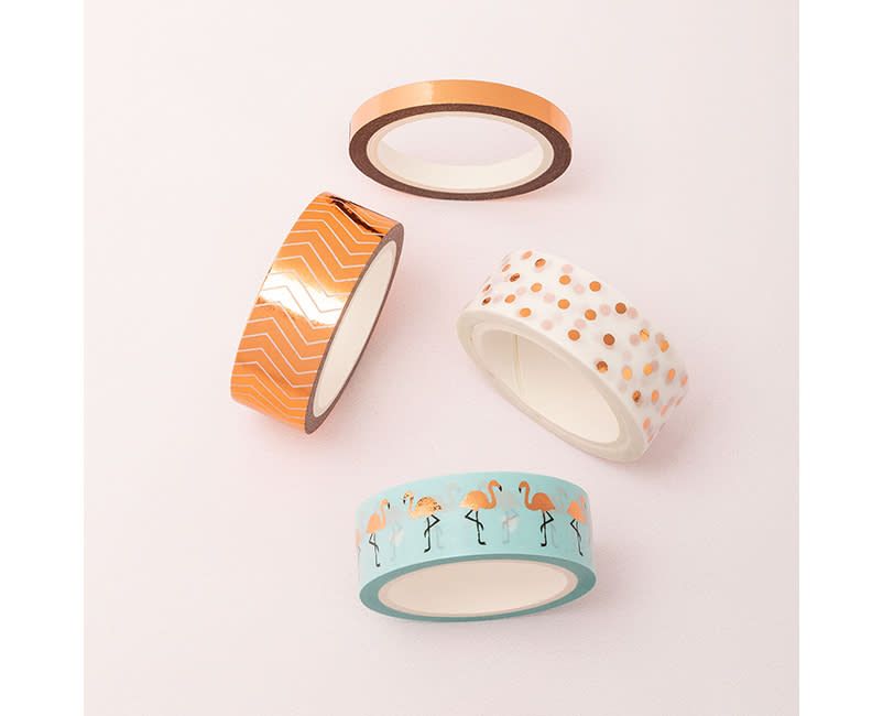 WASHI TAPE FLAMINGOS 4ΤΜΧ FOLIA