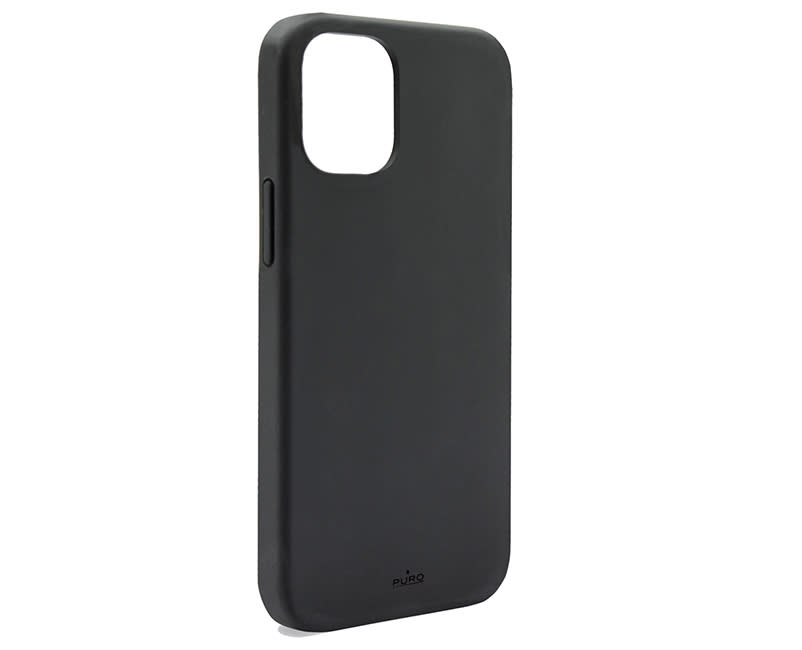 Puro Silicon microfiber iPhone 12 Black