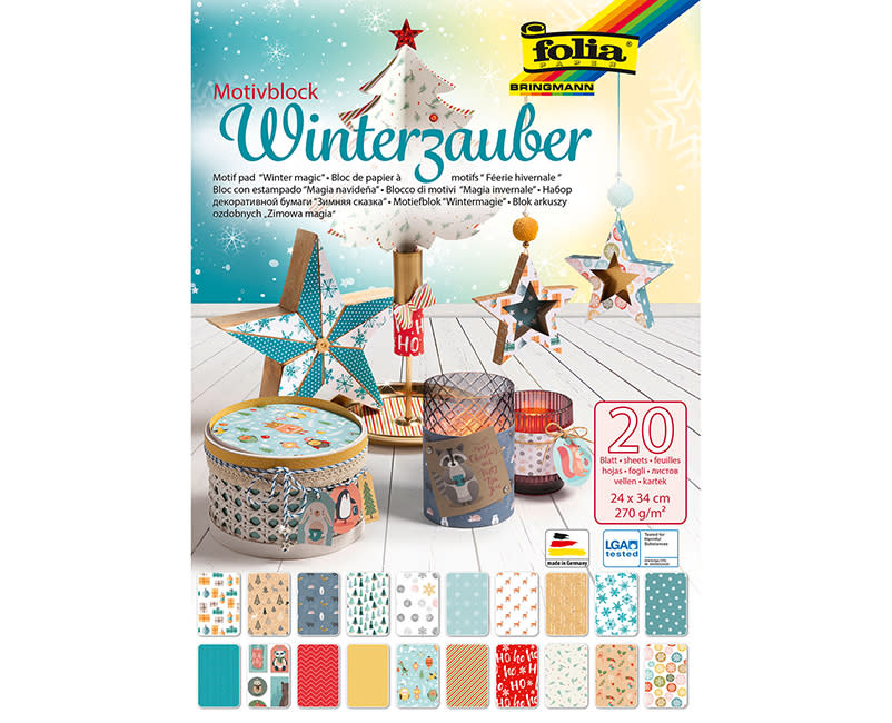 ΜΠΛΟΚ ΜΕ ΜΟΤΙΒΑ WINTER MAGIC 20Φ FOLIA