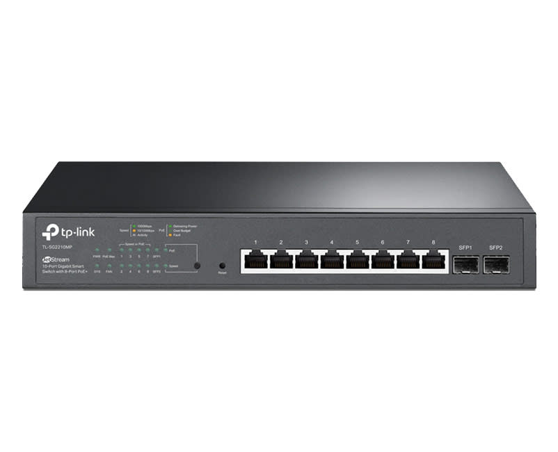 JetStream 10-Port GbE Smart PoE Switch 8-Port PoE+