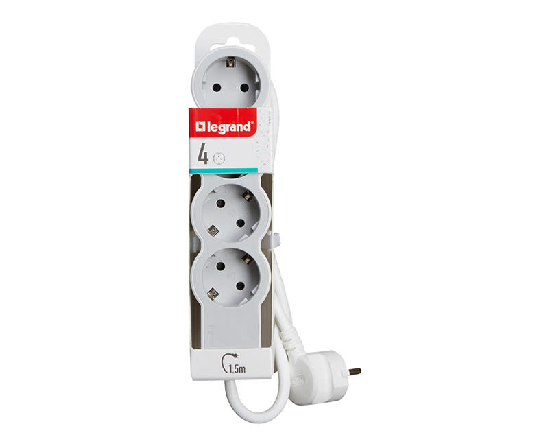 Legrand 4plugs shuko white