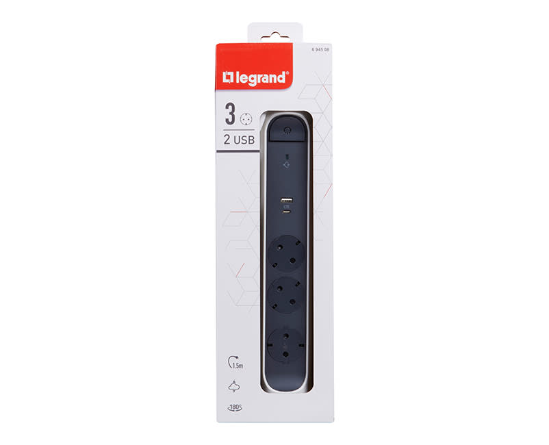 Legrand 2plugs +usb