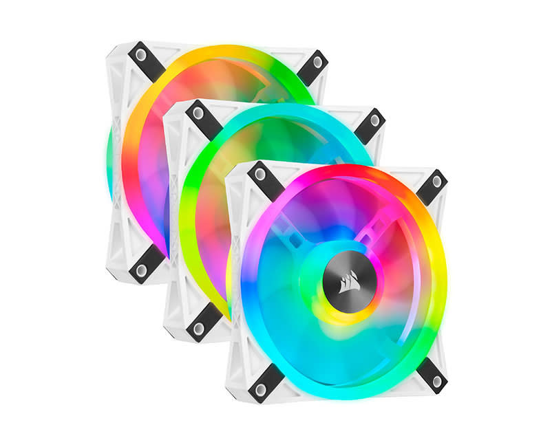 Corsair Fan QL120 RGB White triple at glance