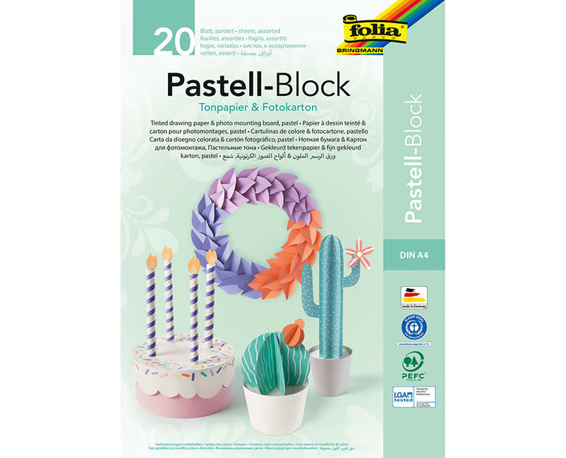 XARTONIA A4 PASTEL 20ΦΥΛΛΑ 10ΧΡΩΜ FOLIA
