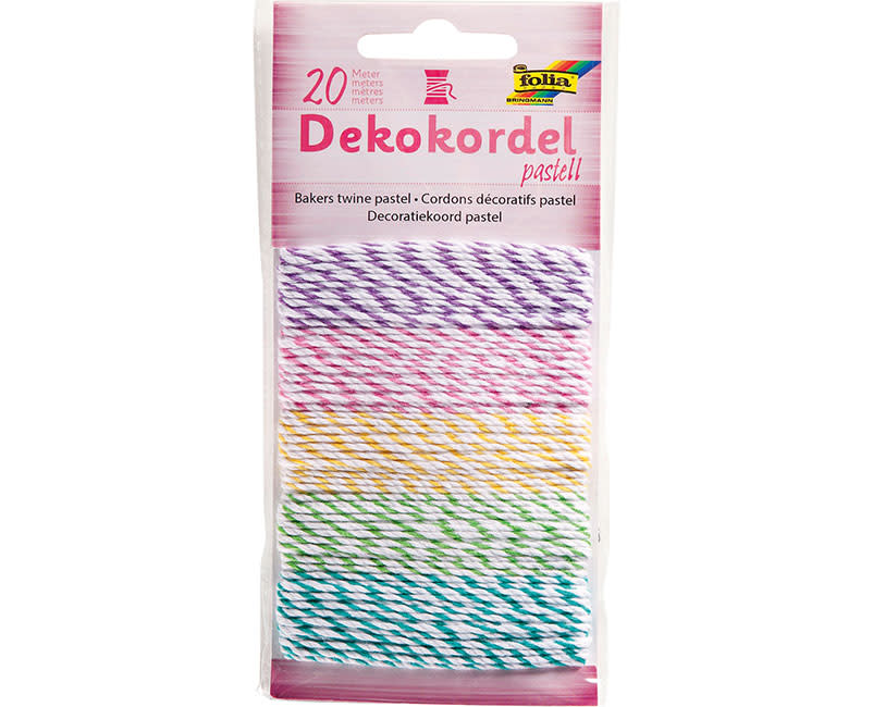 ΚΟΡΔΟΝΙΑ 5 PASTEL ΧΡΩΜΑΤΑ 20Μ FOLIA