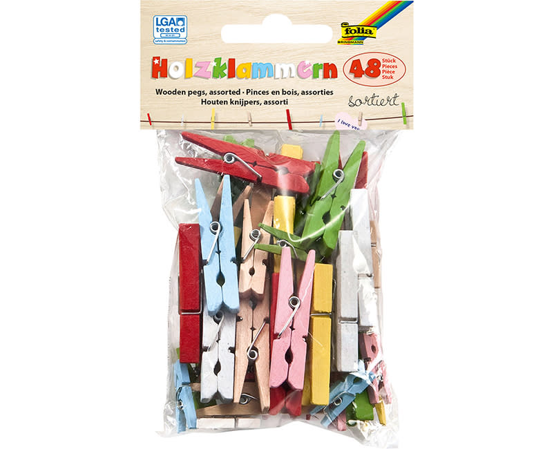  ΞΥΛΙΝΑ ΜΑΝΤΑΛΑΚΙΑ ΧΡΩΜΑΤΙΣΤΑ 48ΤΕΜ FOLIA