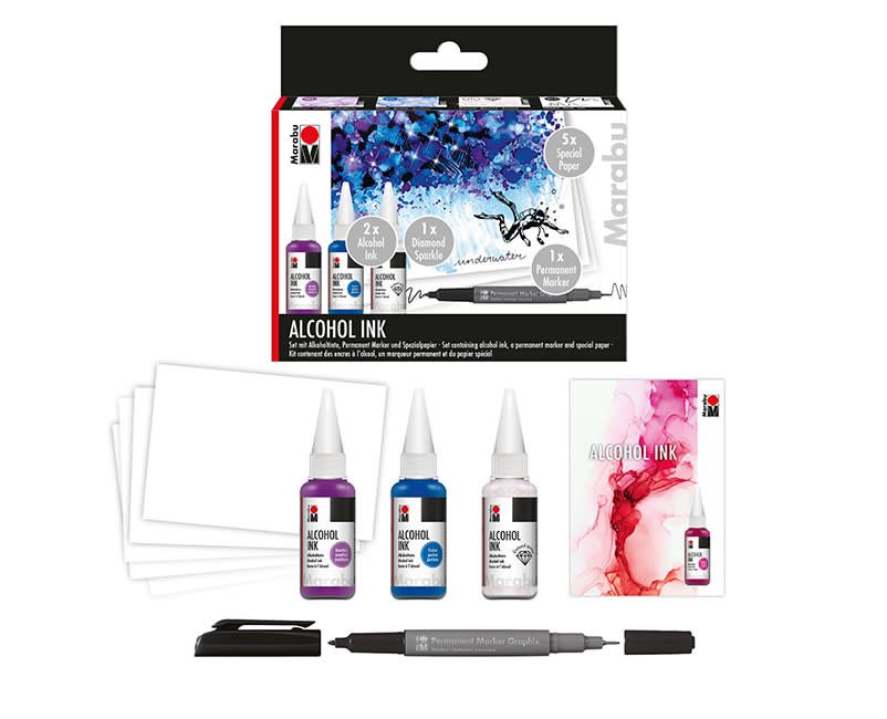 ALCOHOL INK 3*20ML UNDERWATER MARABU