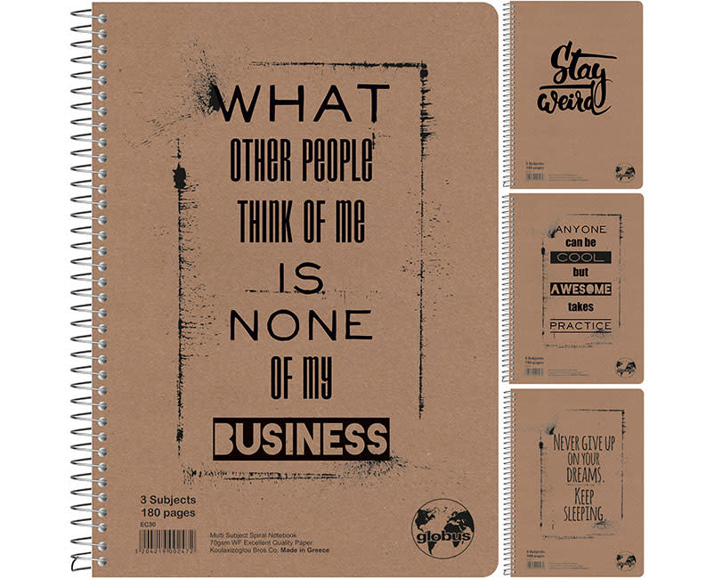 ΤΕΤΡΑΔΙΟ ΣΠΙΡΑΛ Α4 3 ΘΕΜ ECO