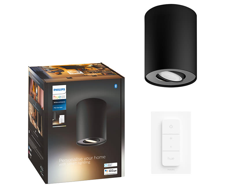 Pillar Hue single spot black 1x5W 230V at glance