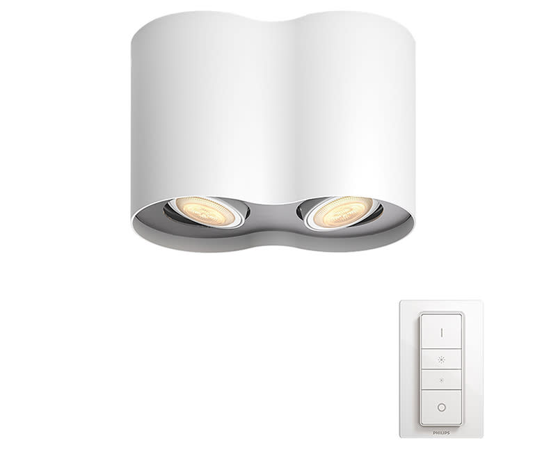 Pillar Hue plate/spiral white 2x5W 230V at glance