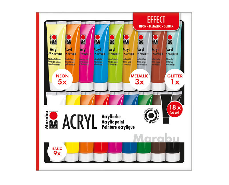ΑΚΡΥΛΙΚΑ ΧΡΩΜΑΤΑ EFFECT 18*36ML MARABU