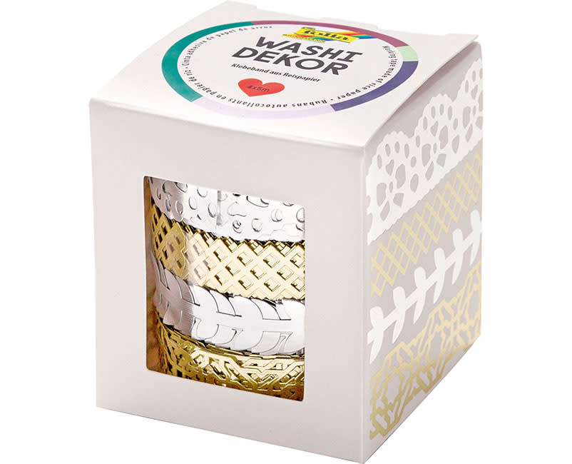 WASHI LACE TAPE HOTFOIL SIL&GOLD FOLIA