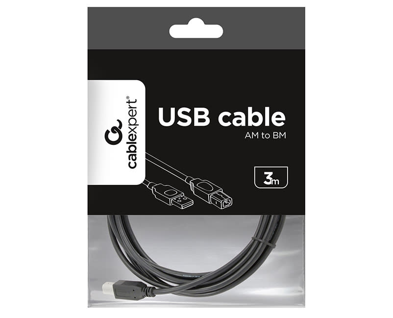 USB 2.0 Cablexpert Type A > B M/M 3m