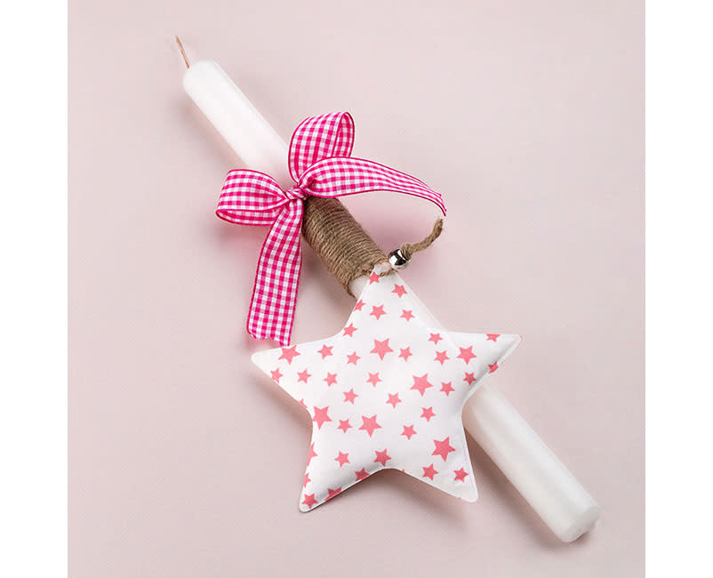 ΛΑΜPΑΔΑ ΑΣΤΕΡΙΑ ΡΟΖ ΜΕ ΛΕΥΚΟ ΚΕΡΙ MAW