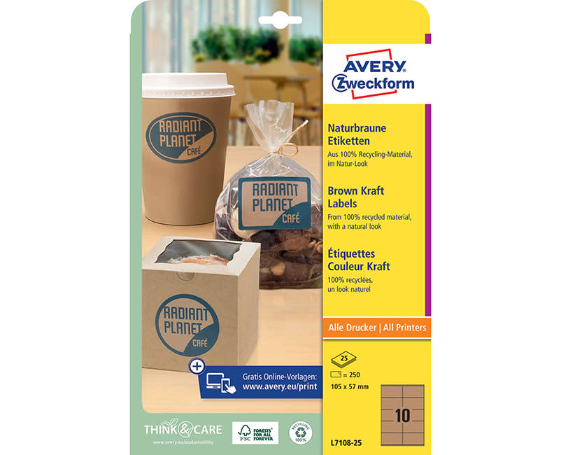 ΕΤΙΚΕΤΕΣ KRAFT 105X57(Π25x10) L7108-25