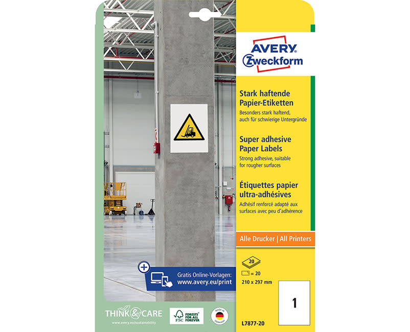 ΑΥΤ.ΕΤΙΚΕΤΕΣ A4 (210x297mm) L7877-20