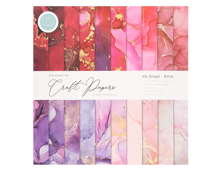 PAPER PAD INK DROPS ROSE 30Φ CRAFT