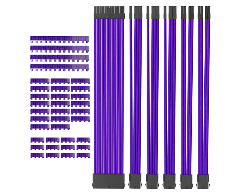 AsiaHorse 6Kit Sleeved PSU Ext. Cable WT