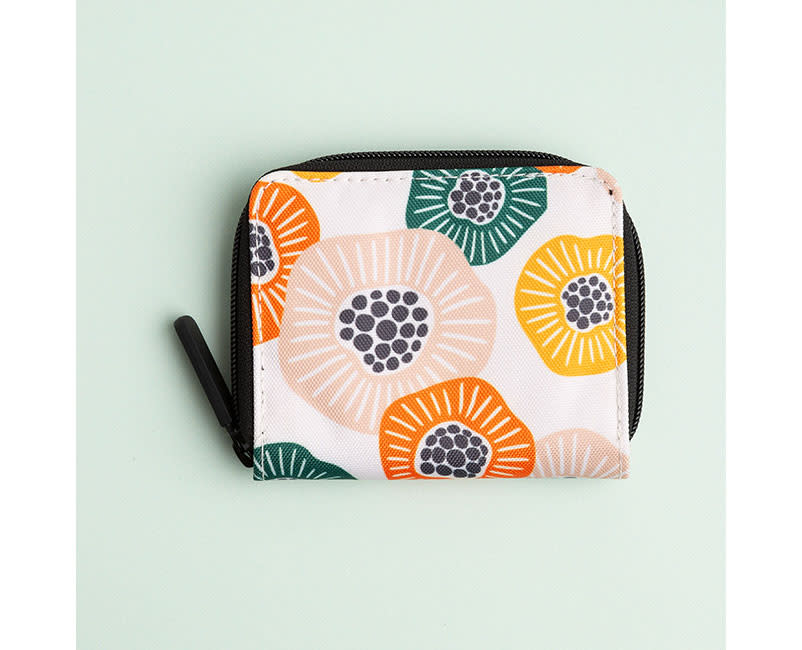 ΠΟΡΤΟΦΟΛΙ WHITE WITH FLOWERS SENTIO