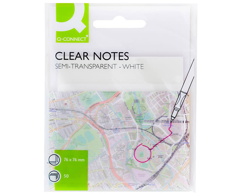 Αυτ/τα Χαρτάκια Διαφανή White 76x76QCon