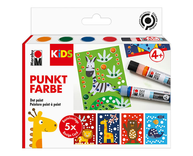 DOT PEN SET "ANIMALS” 4*25ML MARABU