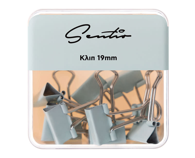  KΛΙΠ 19ΜΜ PASTEL ΠΡΑΣΙΝΟ 10ΤΕΜ SENTIO