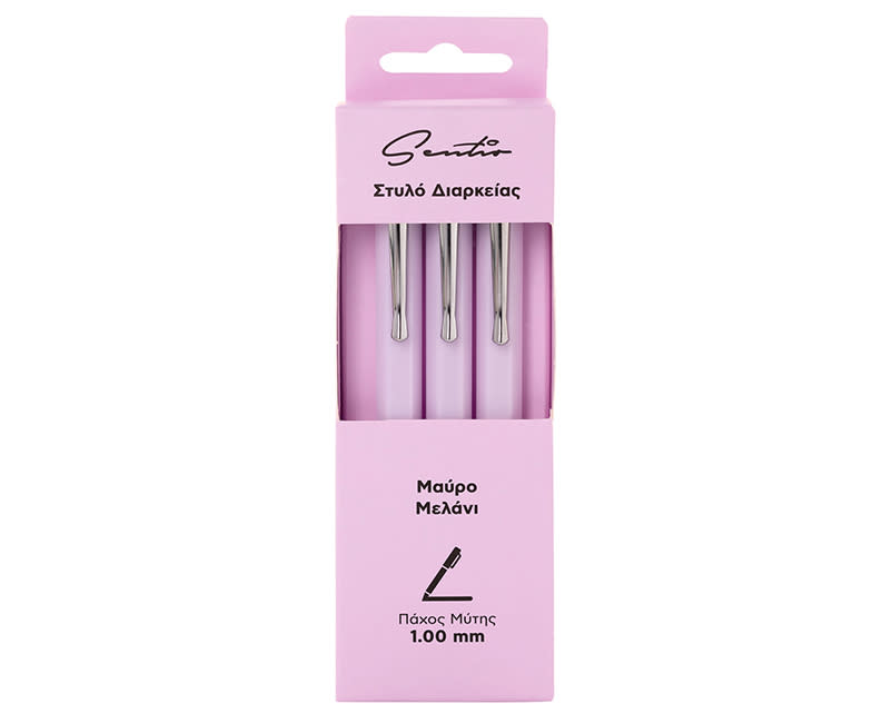 ΣΕΤ ΣΤΥΛΟ PASTEL ΜΩΒ 3 ΤΕΜΑΧΙΑ SENTIO